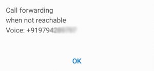 call forwarding when not reachable