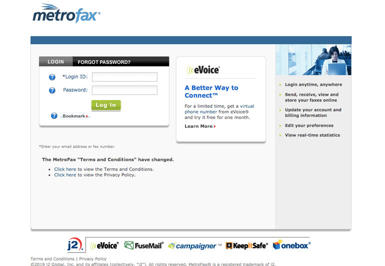 How to log in to Metrofax